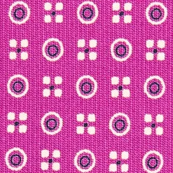 CRAVATTA SARTORIALE CLASSICA IN SETA FUCSIA Microfantasia fiore