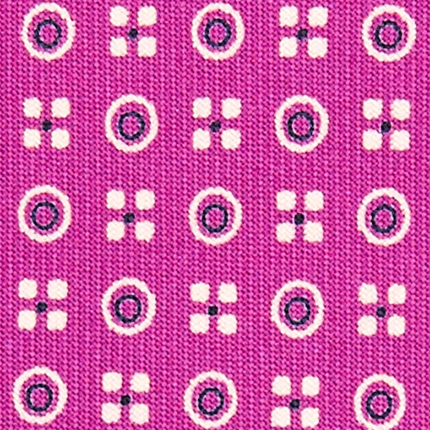 CRAVATTA SARTORIALE CLASSICA IN SETA FUCSIA Microfantasia fiore