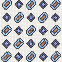 CRAVATTA SARTORIALE CLASSICA IN SETA BIANCA Microfantasia fiore