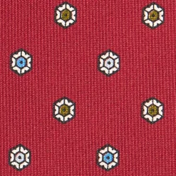 CRAVATTA SARTORIALE CLASSICA IN SETA BORDEAUX Microfantasia fiore