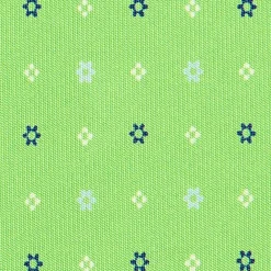 CRAVATTA SARTORIALE CLASSICA IN SETA VERDE CHIARO Microfantasia fiore