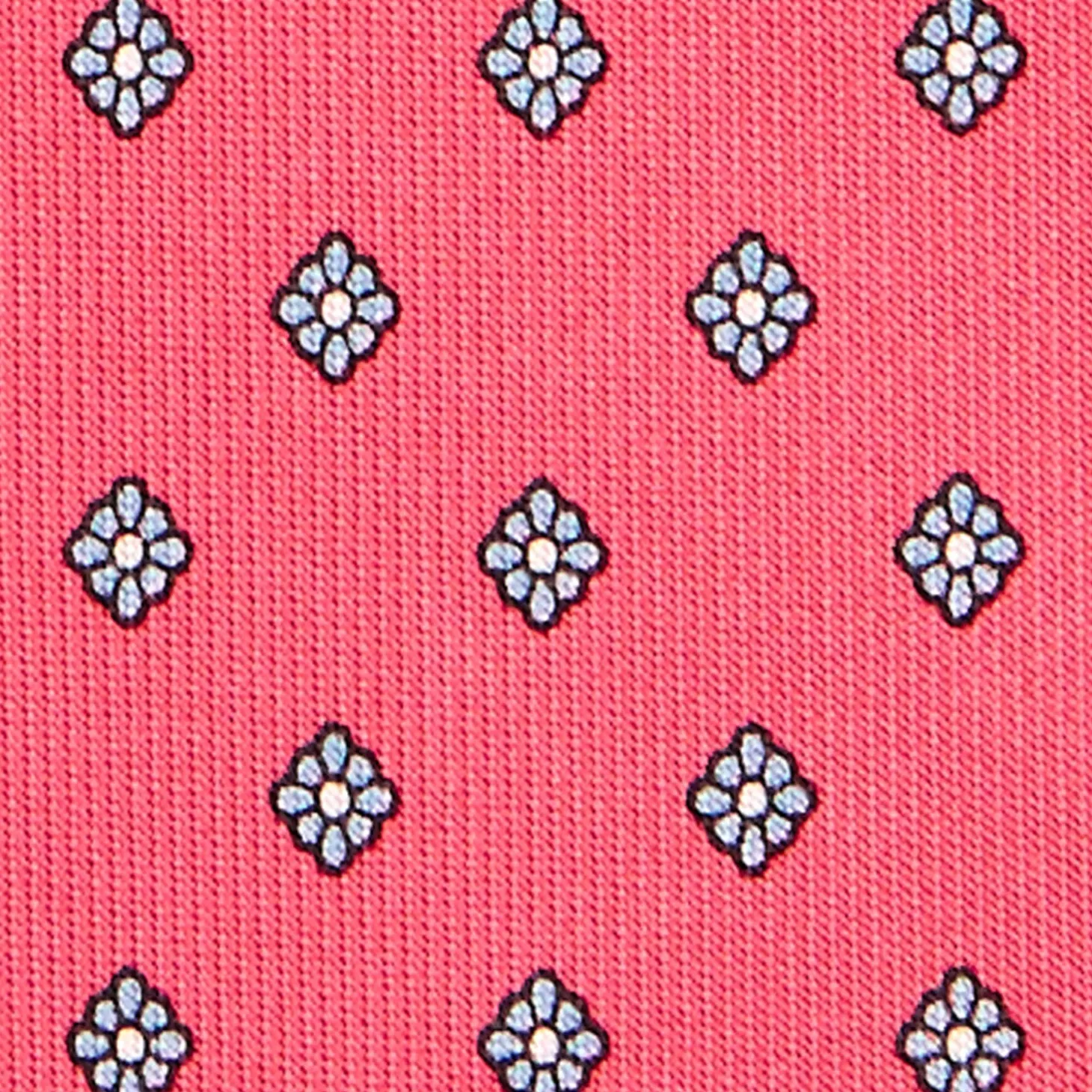 CRAVATTA SARTORIALE CLASSICA IN SETA ROSA Microfantasia fiore