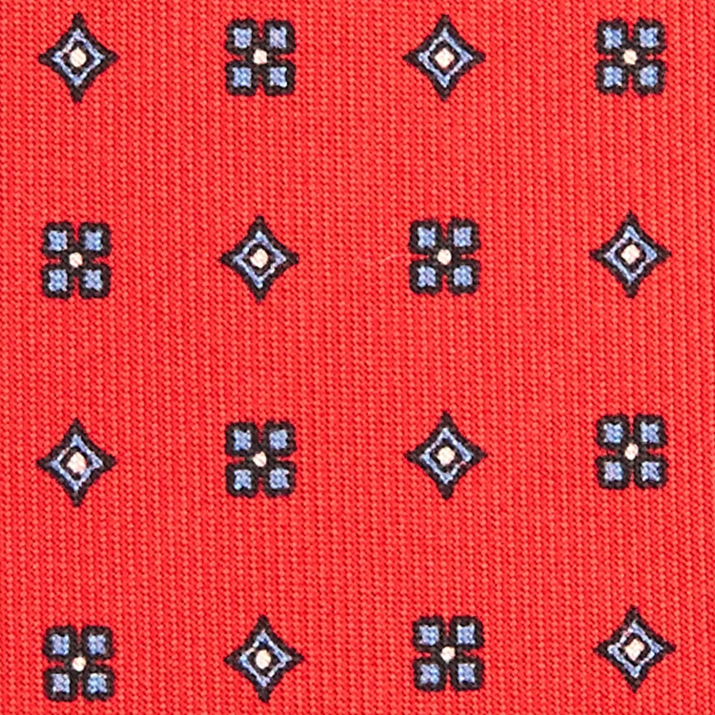 CRAVATTA SARTORIALE CLASSICA IN SETA ROSSA Microfantasia fiore