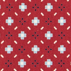 CRAVATTA SARTORIALE CLASSICA IN SETA BORDEAUX Microfantasia fiore