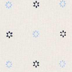 CRAVATTA SARTORIALE CLASSICA IN SETA BIANCA Microfantasia fiore