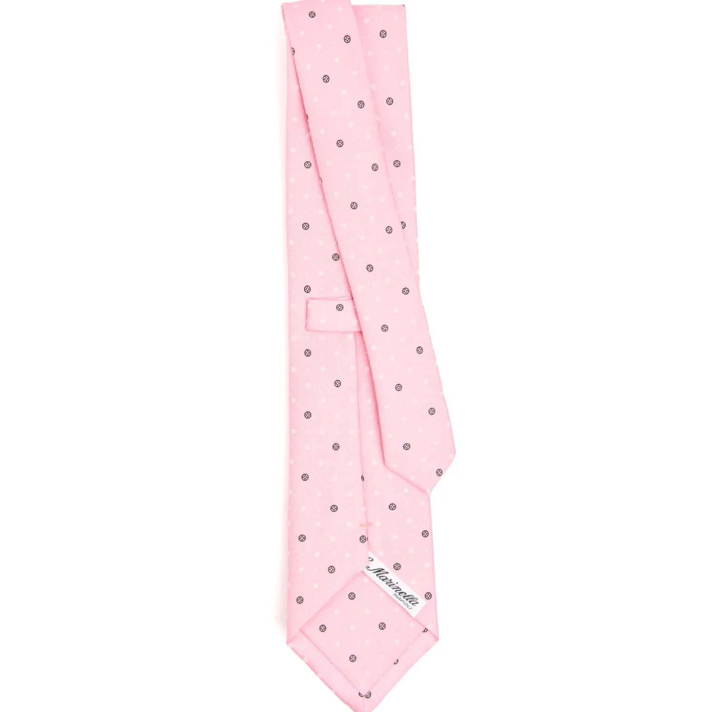 CRAVATTA SARTORIALE CLASSICA IN SETA ROSA Microfantasia fiore