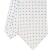 CRAVATTA SARTORIALE CLASSICA IN SETA BIANCA Microfantasia fiore