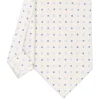 CRAVATTA SARTORIALE CLASSICA IN SETA BIANCA Microfantasia fiore