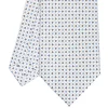 CRAVATTA SARTORIALE CLASSICA IN SETA BIANCA Microfantasia fiore