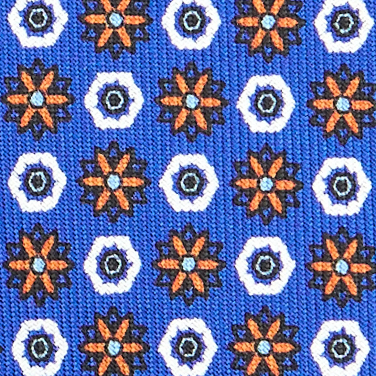CRAVATTA SARTORIALE CLASSICA IN SETA BLUETTE Microfantasia fiore