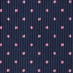 CRAVATTA SARTORIALE CLASSICA IN SETA BLU SCURO Pois