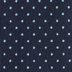 CRAVATTA SARTORIALE CLASSICA IN SETA BLU SCURO Pois