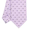CRAVATTA SARTORIALE 7 CM IN SETA LILLA Microfantasia fiore