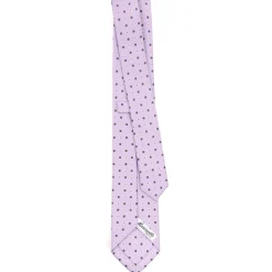 CRAVATTA SARTORIALE 7 CM IN SETA LILLA Microfantasia fiore