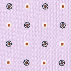 CRAVATTA SARTORIALE 7 CM IN SETA LILLA Microfantasia fiore