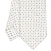 CRAVATTA SARTORIALE 7 CM IN SETA BIANCA Microfantasia fiore