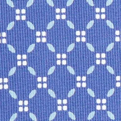 CRAVATTA SARTORIALE 7 CM IN SETA AZZURRO POLVERE Microfantasia fiore