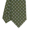 CRAVATTA SARTORIALE 7 CM IN SETA VERDE OLIVA Microfantasia fiore