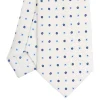 CRAVATTA SARTORIALE 7 CM IN SETA BIANCA Microfantasia fiore