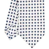 CRAVATTA SARTORIALE 7 CM IN SETA BIANCA Microfantasia fiore