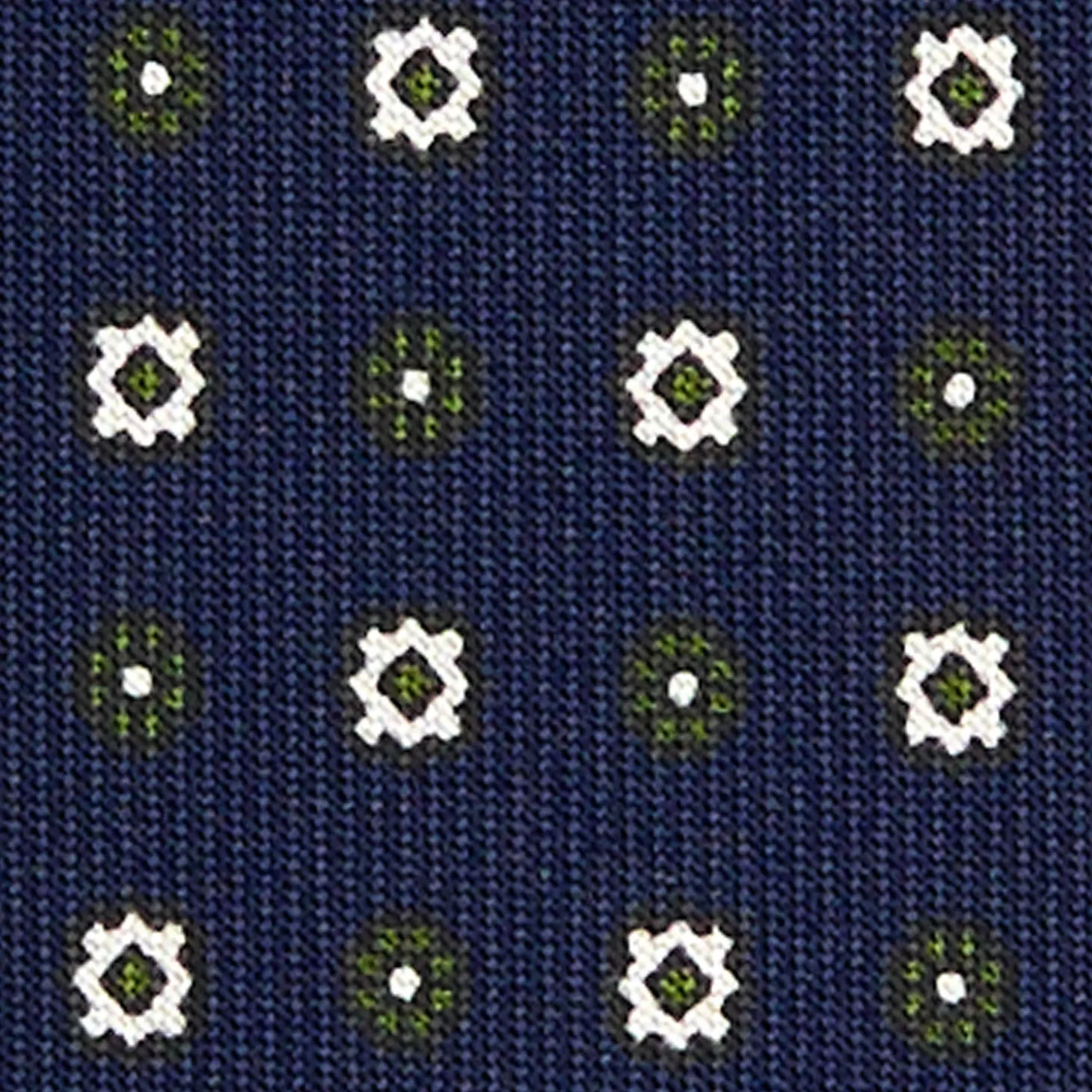 CRAVATTA SARTORIALE 7 CM IN SETA BLU SCURO Microfantasia fiore