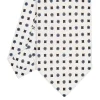 CRAVATTA SARTORIALE 7 CM IN SETA BIANCA Microfantasia fiore
