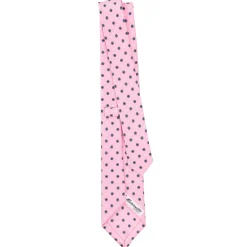 CRAVATTA SARTORIALE 7 CM IN SETA ROSA Microfantasia fiore
