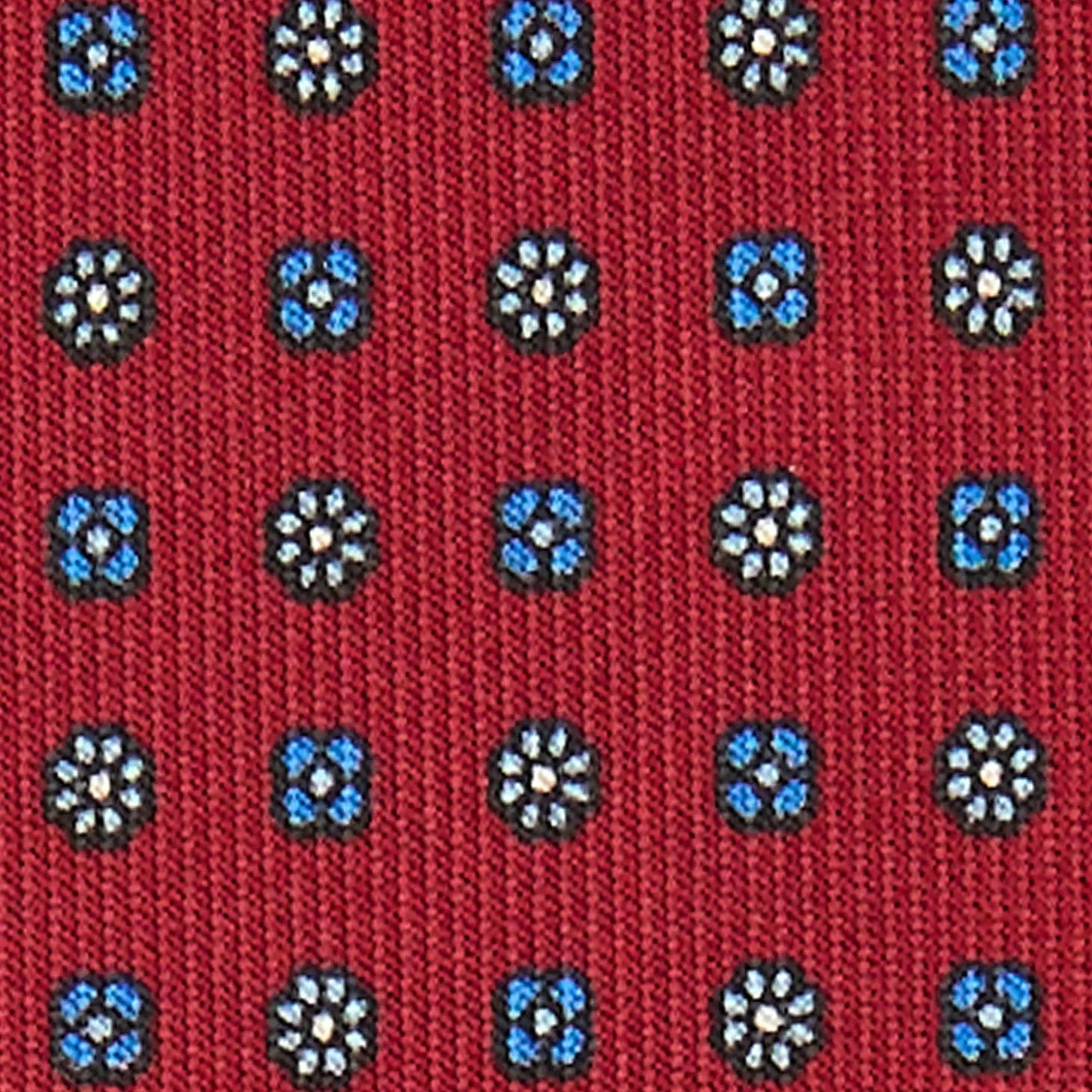 CRAVATTA SARTORIALE EXTRA LONG IN SETA BORDEAUX Microfantasia fiore