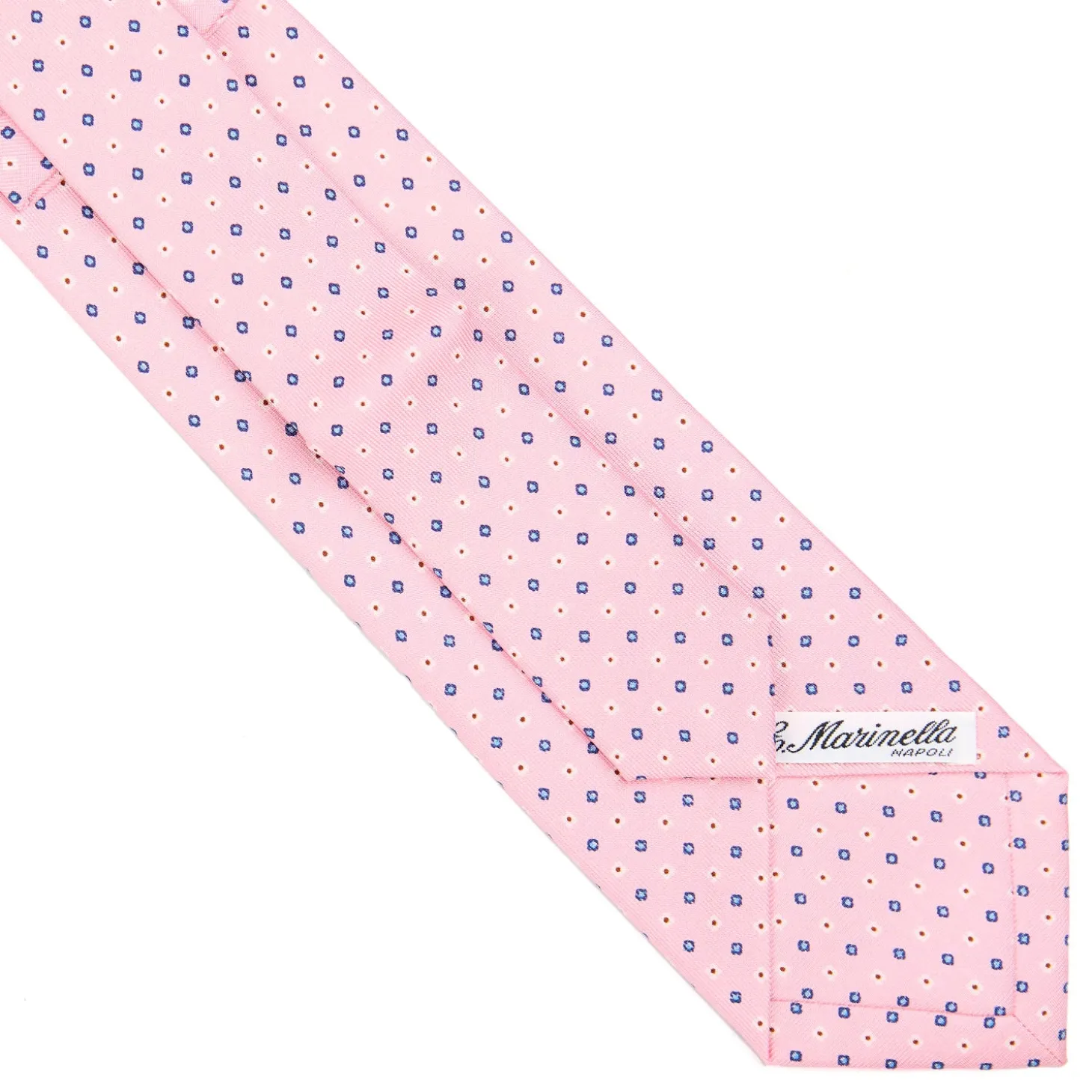 CRAVATTA SARTORIALE EXTRA LONG IN SETA ROSA Microfantasia fiore