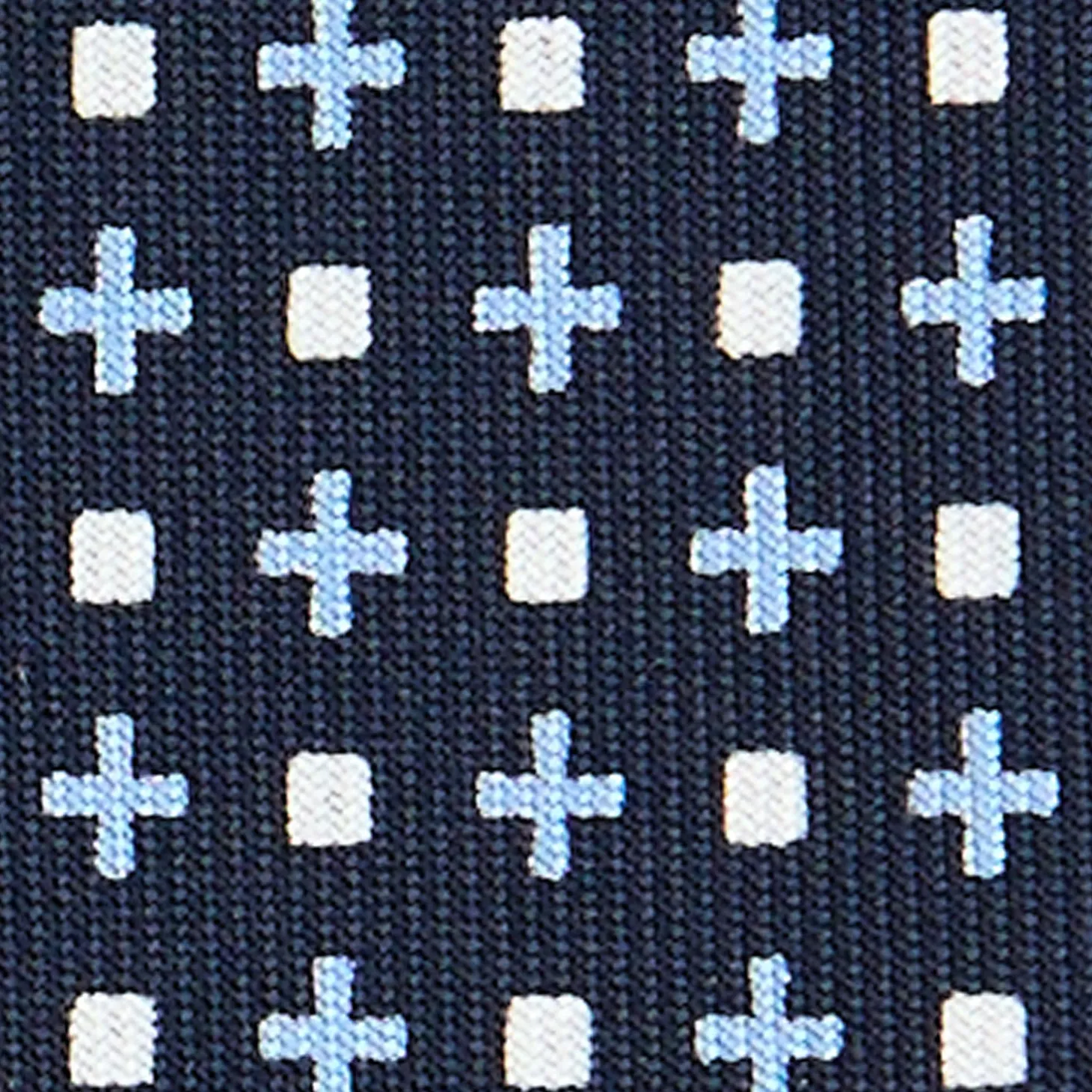 CRAVATTA SARTORIALE EXTRA LONG IN SETA BLU SCURO Microfantasia fiore
