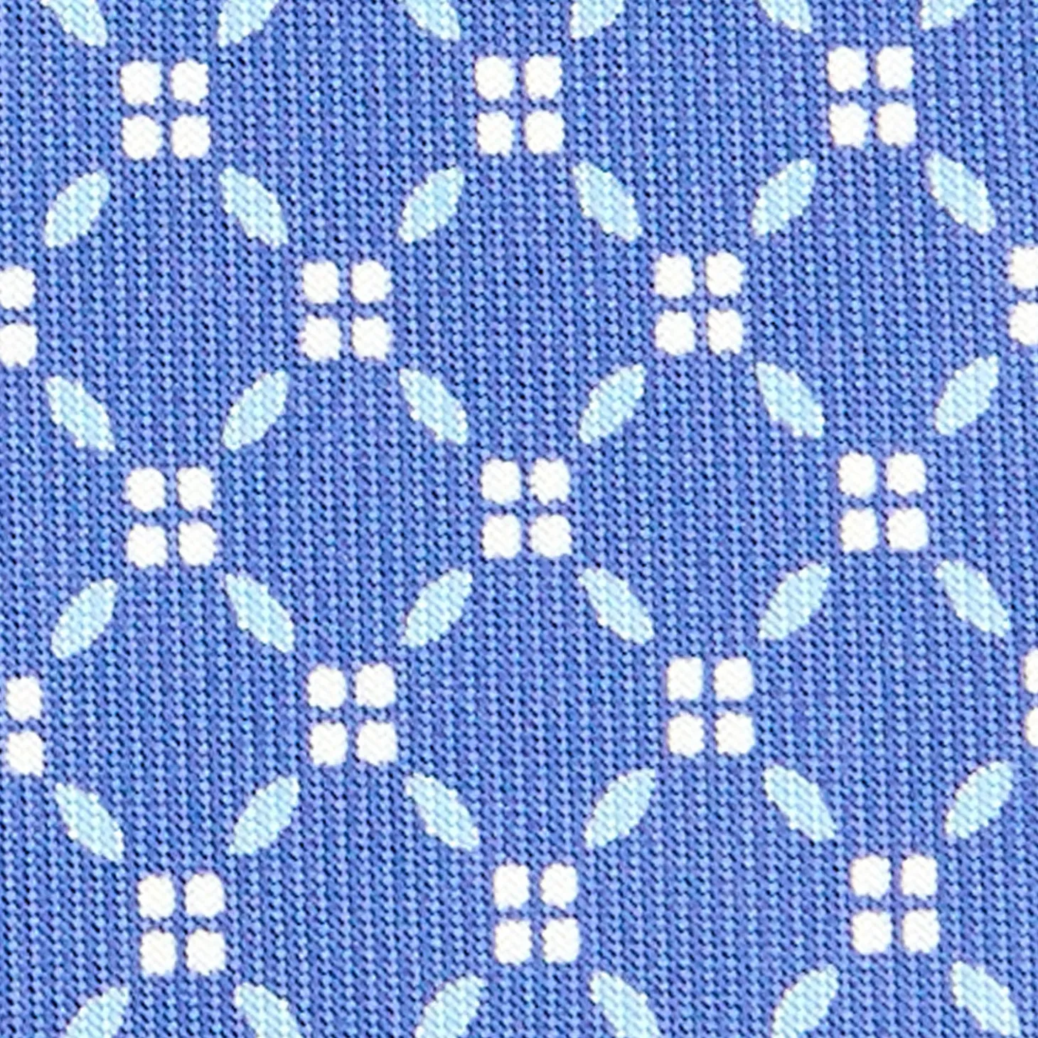 CRAVATTA SARTORIALE EXTRA LONG IN SETA AZZURRO POLVERE Microfantasia fiore