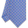 CRAVATTA SARTORIALE EXTRA LONG IN SETA AZZURRO POLVERE Microfantasia fiore