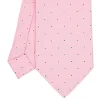 CRAVATTA SARTORIALE EXTRA LONG IN SETA ROSA Microfantasia fiore