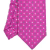 CRAVATTA SARTORIALE EXTRA LONG IN SETA FUCSIA Microfantasia fiore