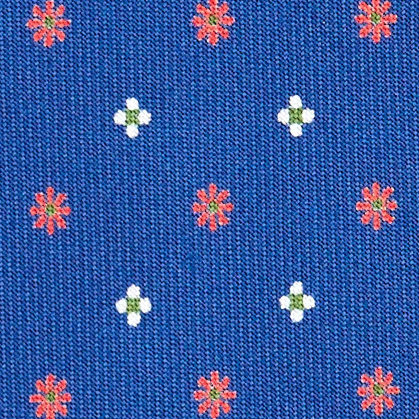CRAVATTA SARTORIALE EXTRA LONG IN SETA BLUMicrofantasia fiore