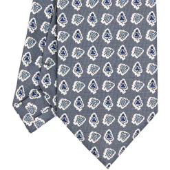 CRAVATTA SARTORIALE EXTRA LONG IN SETA GRIGIO SCURO Collezione heritage