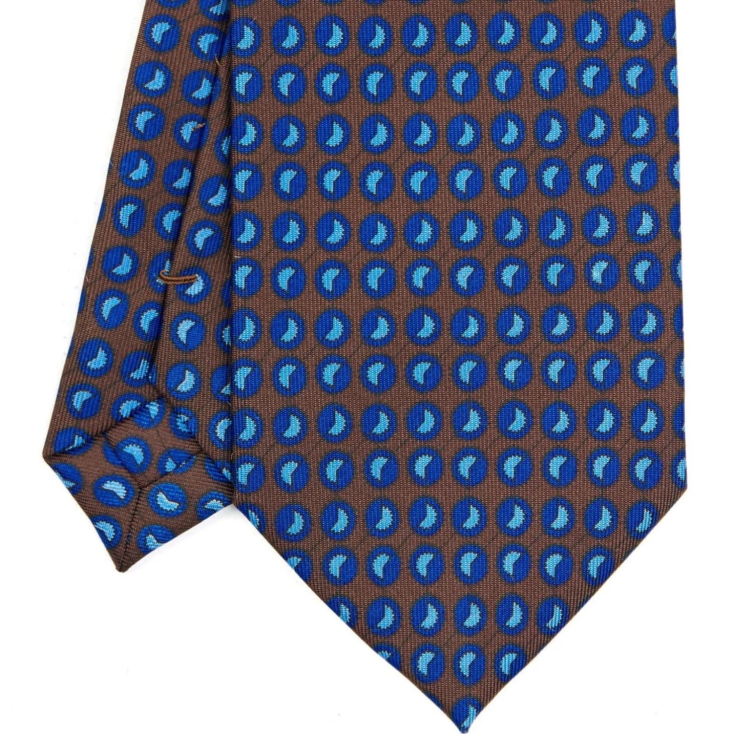 CRAVATTA SARTORIALE EXTRA LONG IN SETA MARRONE SCURO Collezione heritage