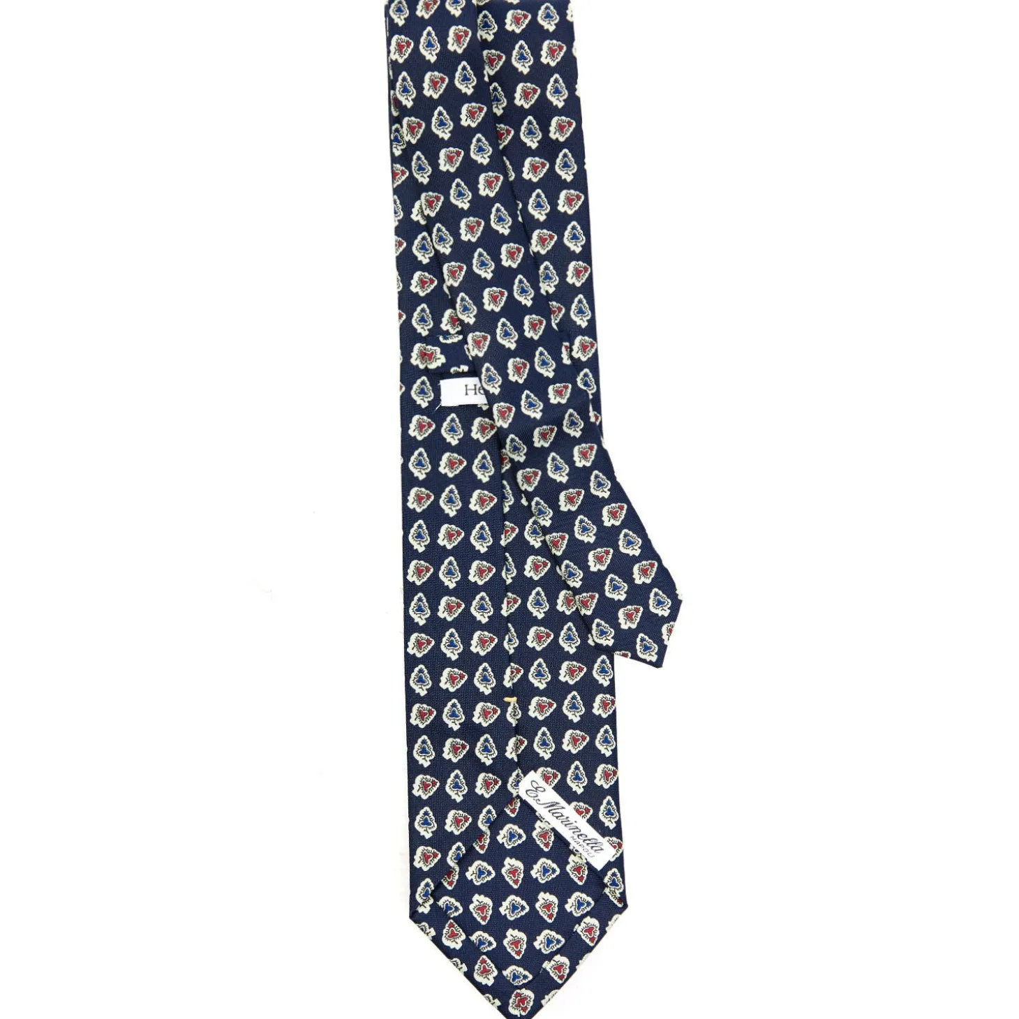 CRAVATTA SARTORIALE EXTRA LONG IN SETA BLU SCURO Collezione heritage