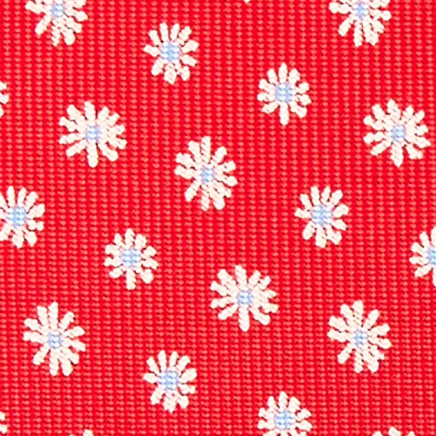 CRAVATTA SARTORIALE EXTRA LONG IN SETA ROSSA Microfantasia fiore