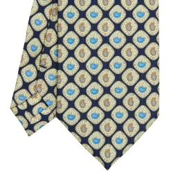 CRAVATTA SARTORIALE EXTRA LONG IN SETA BLU SCURO Collezione heritage