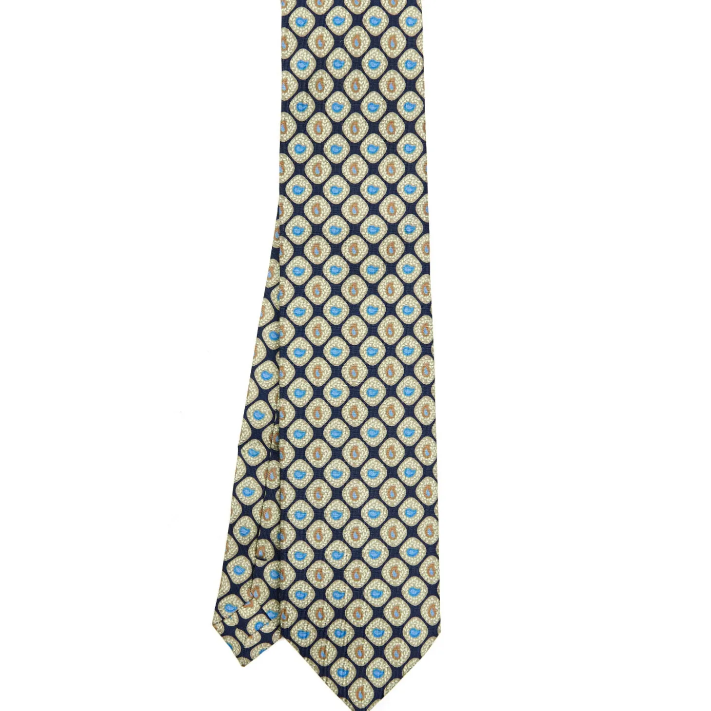 CRAVATTA SARTORIALE EXTRA LONG IN SETA BLU SCURO Collezione heritage