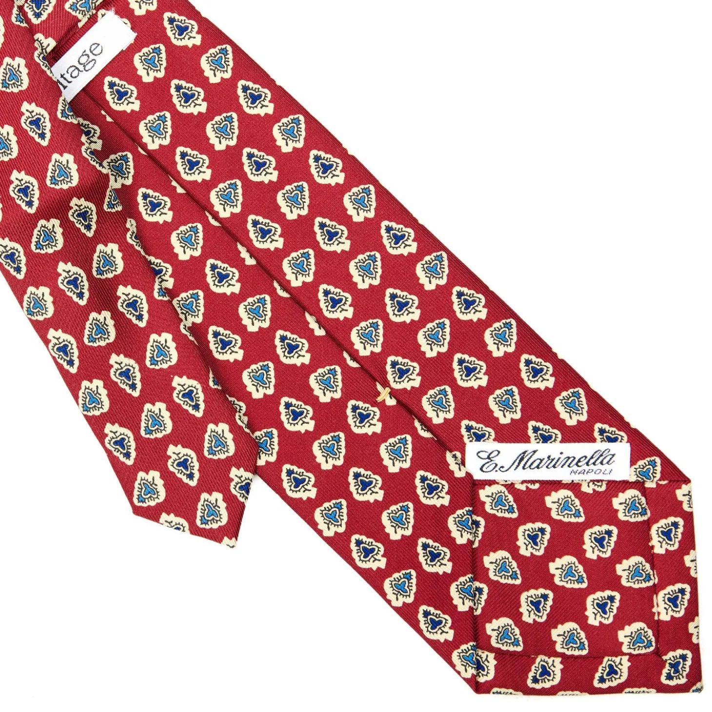 CRAVATTA SARTORIALE EXTRA LONG IN SETA BORDEAUX Collezione heritage