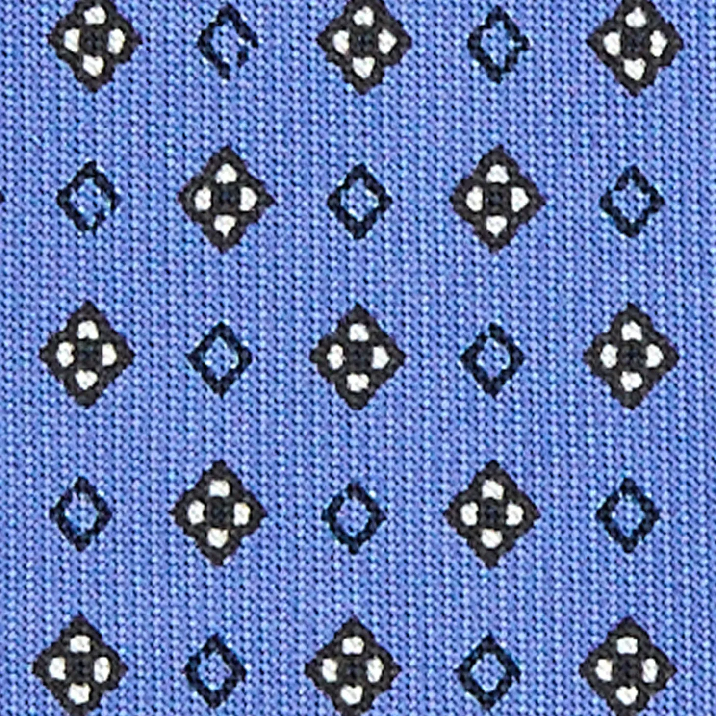 CRAVATTA SARTORIALE EXTRA LONG IN SETA AZZURRO POLVERE Microfantasia fiore