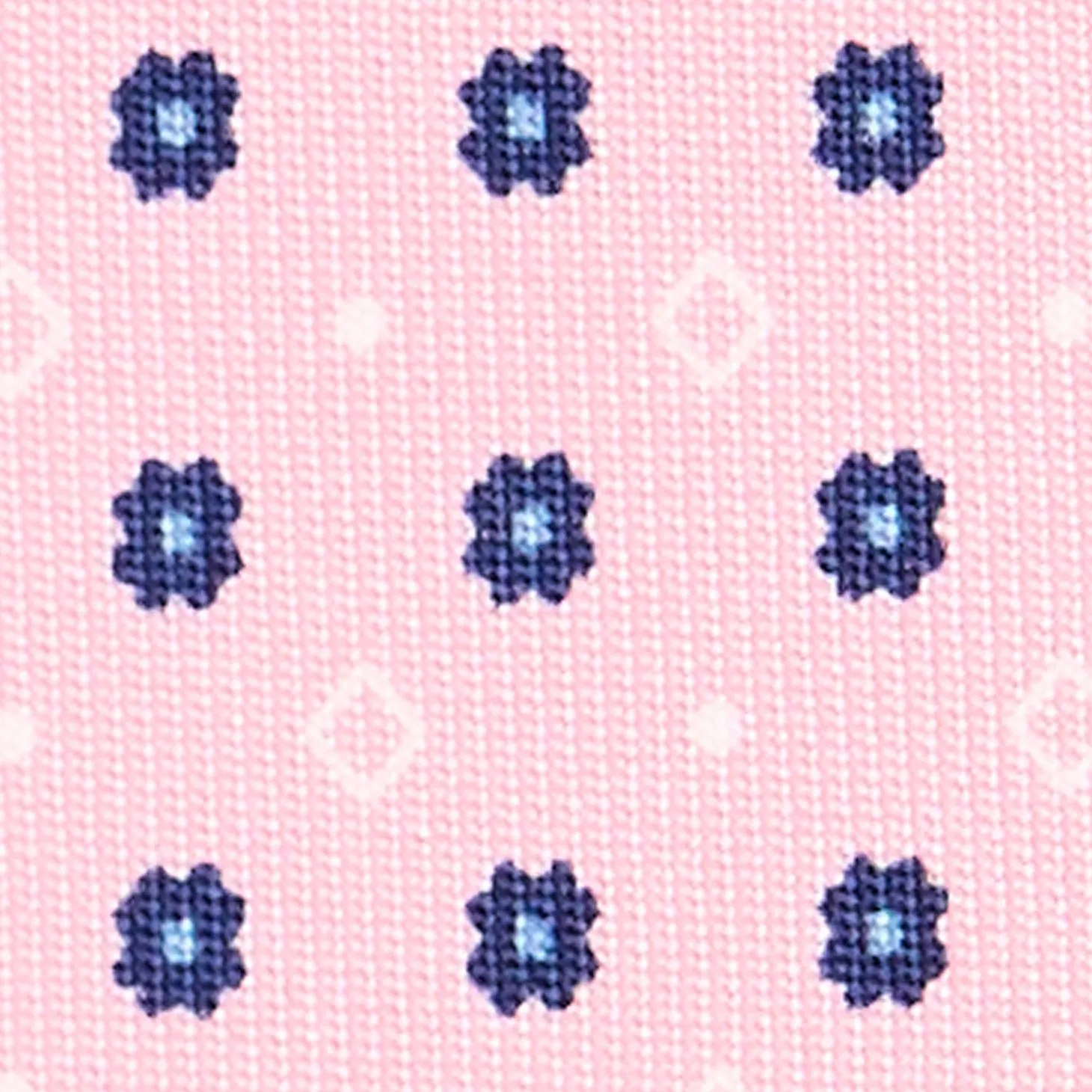 CRAVATTA SARTORIALE EXTRA LONG IN SETA ROSA Microfantasia fiore
