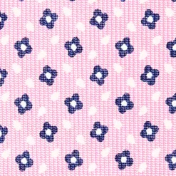 CRAVATTA SARTORIALE EXTRA LONG IN SETA ROSA Microfantasia fiore