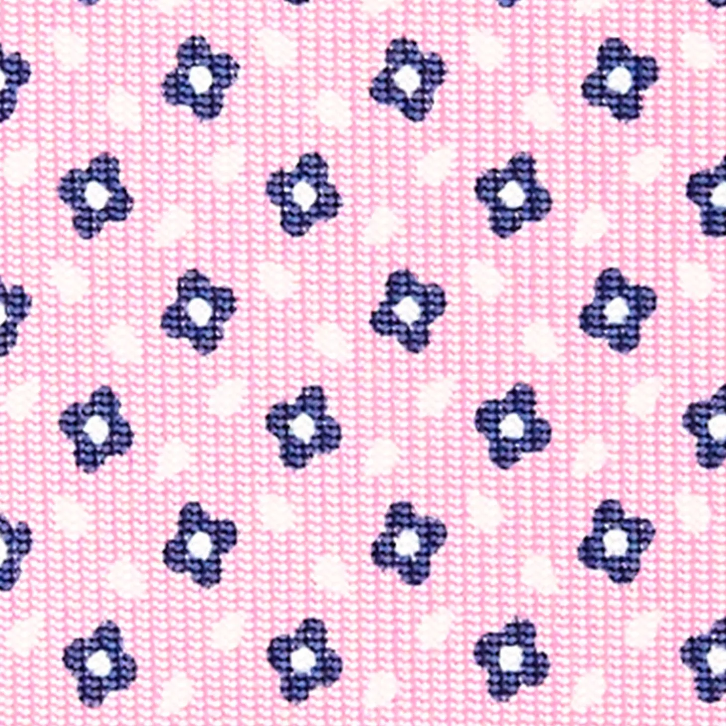 CRAVATTA SARTORIALE EXTRA LONG IN SETA ROSA Microfantasia fiore
