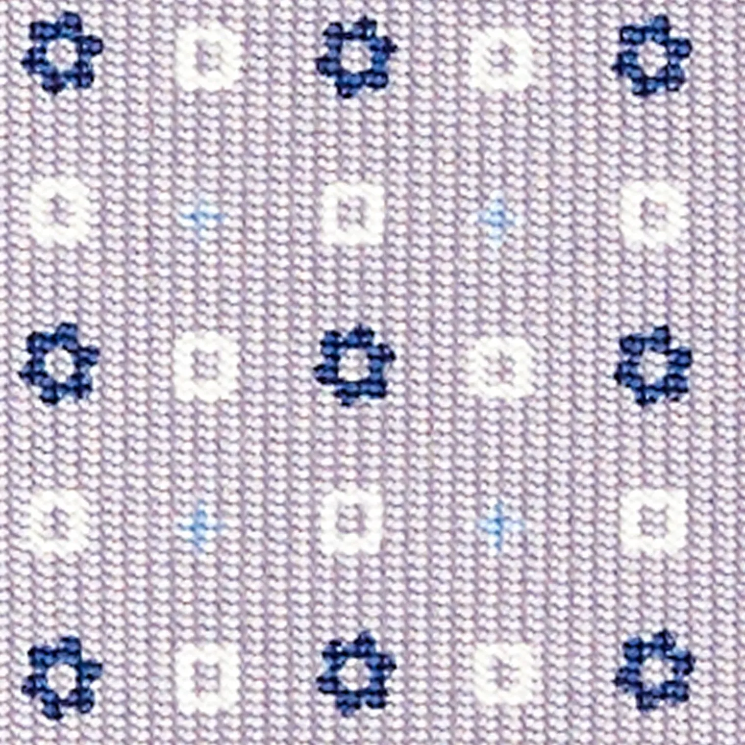 CRAVATTA SARTORIALE IN SETA GRIGIO CHIARO Microfantasia fiore
