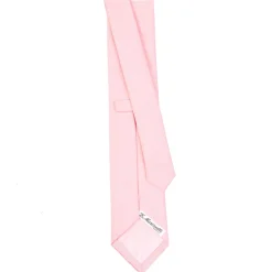 CRAVATTA SARTORIALE IN SETA JACQUARD ROSA Tinta unita