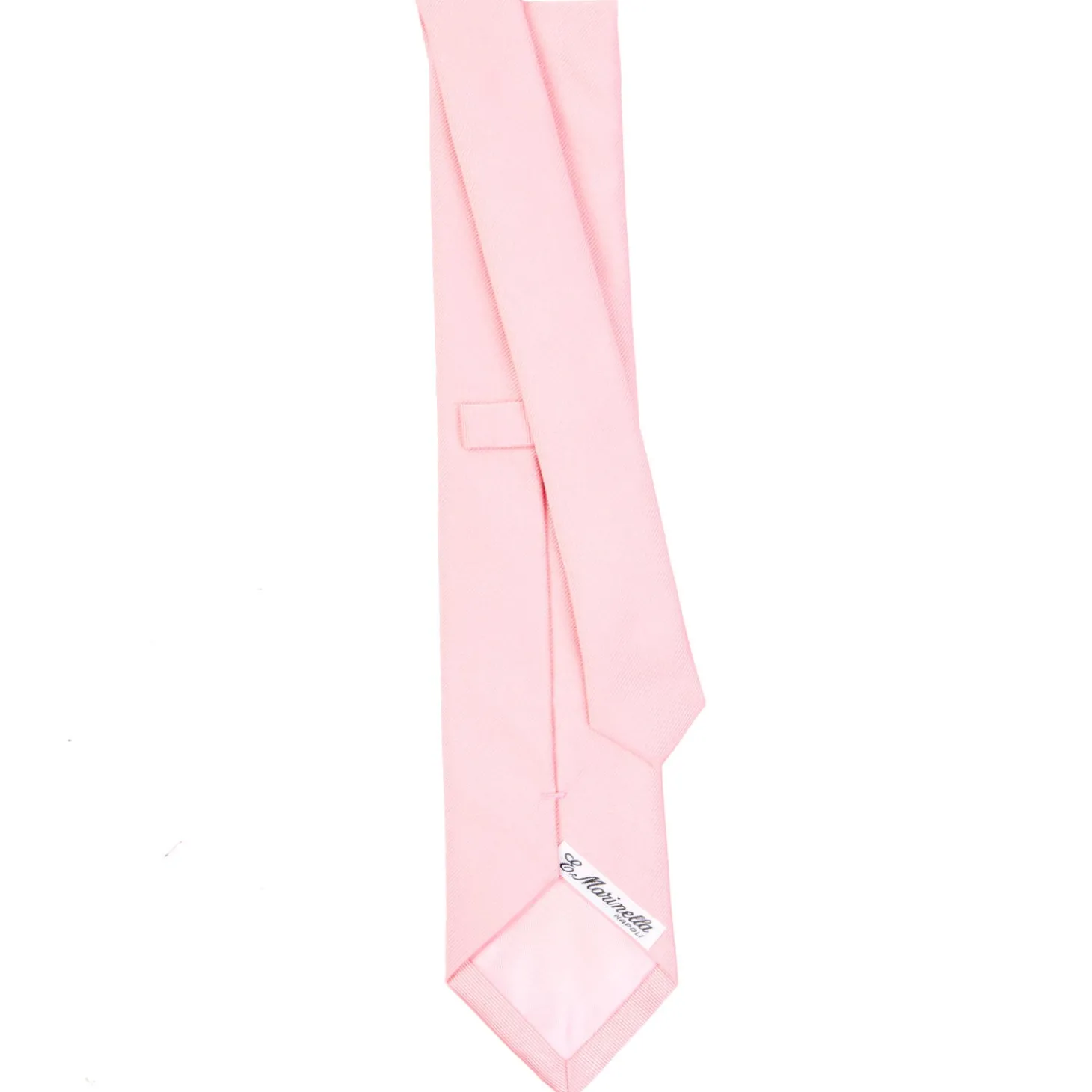 CRAVATTA SARTORIALE IN SETA JACQUARD ROSA Tinta unita