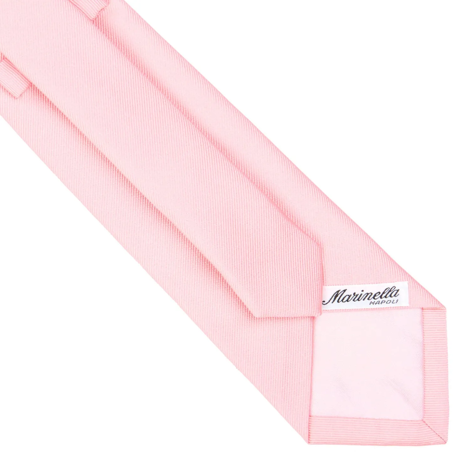 CRAVATTA SARTORIALE IN SETA JACQUARD ROSA Tinta unita